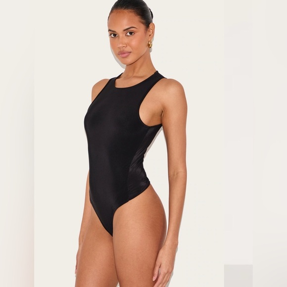 PLT BLACK BASIC SLINKY RACER BODYSUIT - Picture 2 of 3